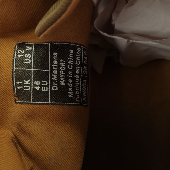 Dr Martens Mayport Boots Mens Size 12 Tan Suede Twill Canvas Desert Chukka - Picture 4 of 11